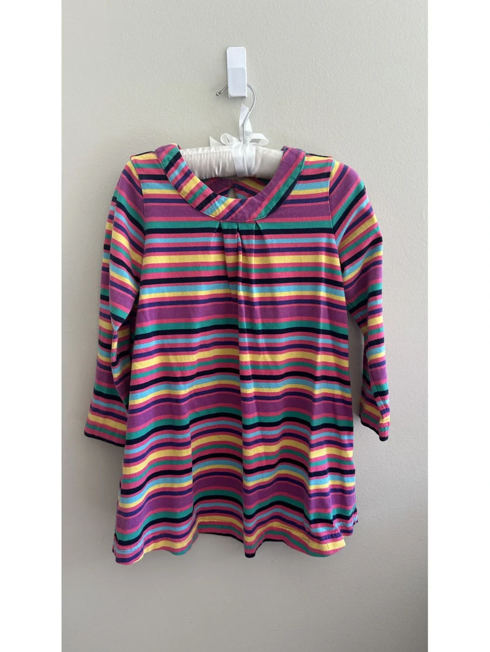 Hanna Andersson Girls' Long Sleeve Striped Dress Size 110